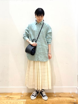 秋山 里織さん（レディース・158cm）の春コーディネート