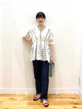 秋山 里織さん（レディース・158cm）の夏コーディネート