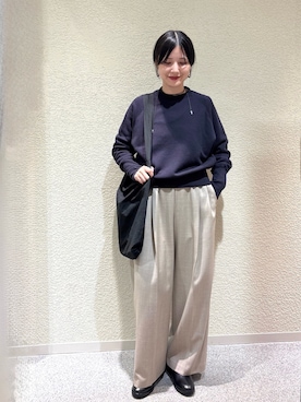 「冬コーデ」｜秋山 里織さん（レディース・158cm）の冬コーディネート