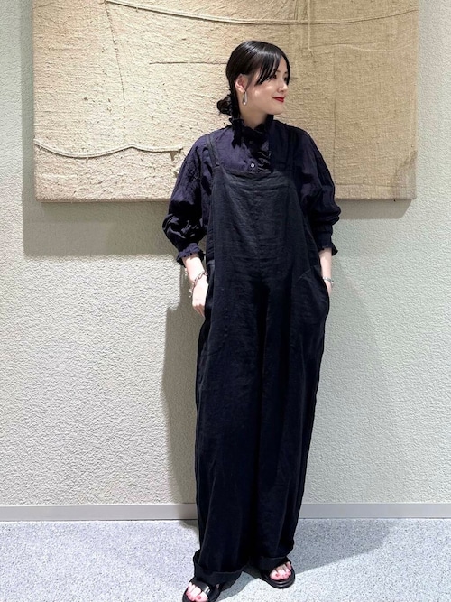 コットンリネンフリルカラーシャツ（シャツ/ブラウス）｜かぐれ