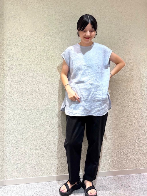 リネンフレンチクルーネック