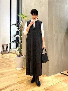 秋山 里織さん(レディース・158cm)の秋コーディネート