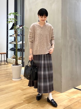 秋山 里織さん（レディース・158cm）の秋コーディネート