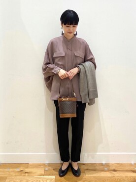 秋山 里織さん（レディース・158cm）の秋コーディネート