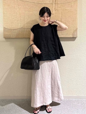 秋山 里織さん（レディース・158cm）の夏コーディネート