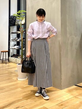 秋山 里織さん（レディース・158cm）の春コーディネート