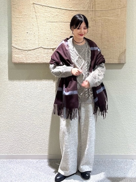 「アイテム（ファッション雑貨）」を使った、秋山 里織さん（レディース・158cm）の秋コーディネート