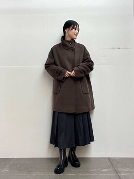 秋山 里織さん(レディース・158cm)の冬コーディネート