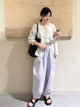 秋山 里織さん（レディース・158cm）の夏コーディネート