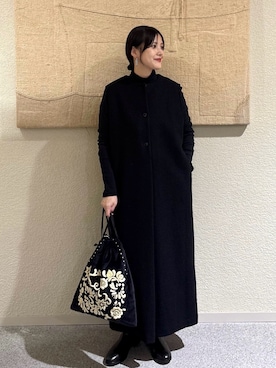 「アイテム（ワンピース）」を使った、秋山 里織さん（レディース・158cm）の秋コーディネート