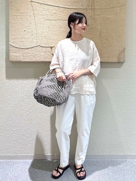 秋山 里織さん（レディース・158cm）の夏コーディネート