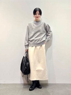 秋山 里織さん（レディース・158cm）の冬コーディネート