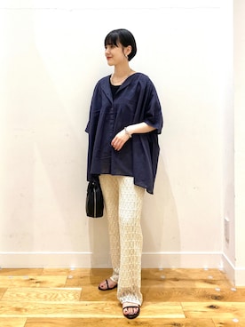 「URBAN RESEARCH DOORS WOMENS」｜「アイテム（その他）」を使った、秋山 里織さん（レディース・158cm）の夏コーディネート