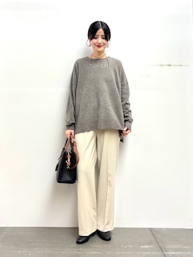 秋山 里織さん（レディース・158cm）の冬コーディネート