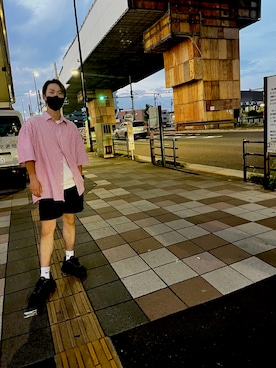 「RAGEBLUE（レイジブルー）のアイテム（スニーカー）」を使った、Shotaroさん（メンズ・165cm）の夏コーディネート