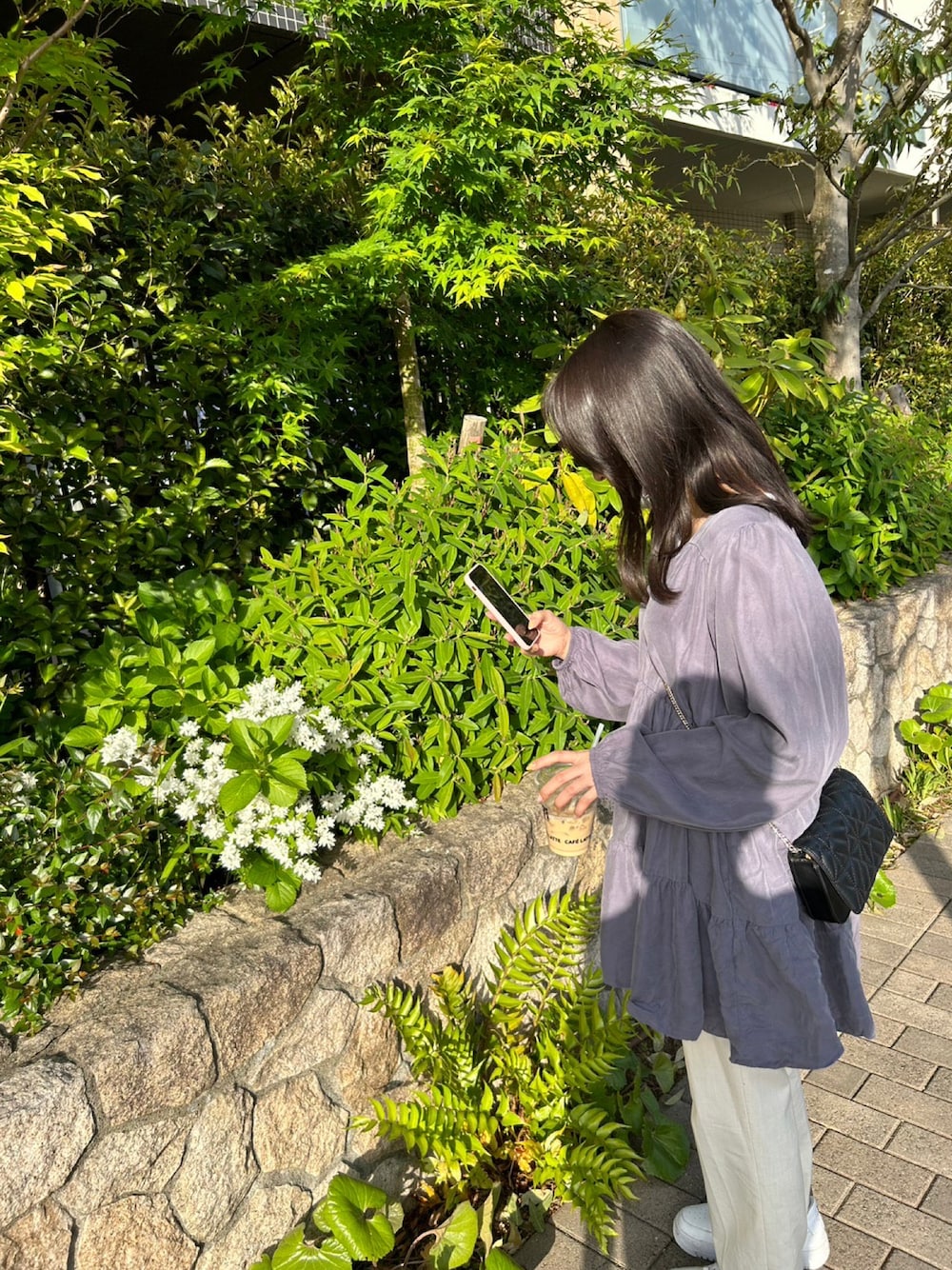 「150cm、150cmコーデ、UNIQLO、ZARA」｜「ZARAのアイテム（ショルダーバッグ、ブラック系）」を使った、87さん（レディース・150cm）の夏コーディネートの1枚目の写真