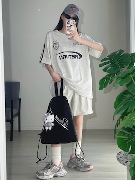 T Λ Eさん(レディース・158cm)の夏コーディネート