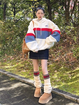 「アイテム（セットアップ）」を使った、T Λ Eさん（レディース・158cm）の冬コーディネート