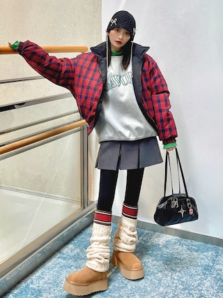 UGG クラシック セーター レター トールニットソックス付き 厚底