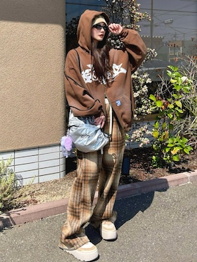 「Vipoa（ヴィポア）のアイテム」を使った、T Λ Eさん（レディース・158cm）の春コーディネート