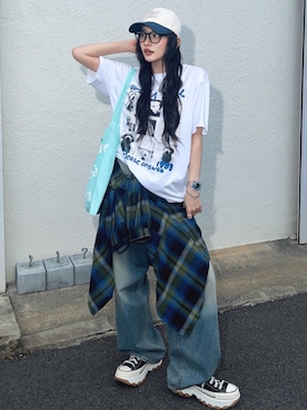 T Λ Eさん(レディース・158cm)の夏コーディネート