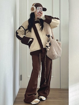 「LAC-VERT（ラック・ヴェール）のアイテム」を使った、T Λ Eさん（レディース・158cm）の冬コーディネート