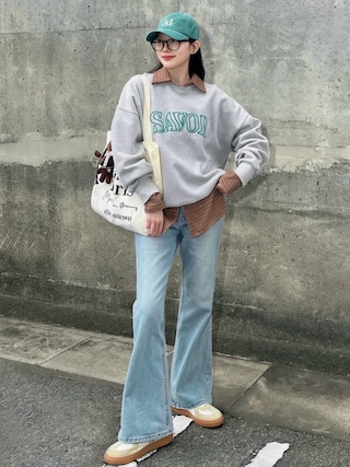 「Vipoa(ヴィポア)のParis message logo tote bag(トートバッグ)」を使った、T Λ Eさん(レディース・158cm)の秋コーディネート