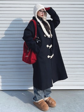 「UGG（アグ）のアイテム」を使った、T Λ Eさん（レディース・158cm）の冬コーディネート