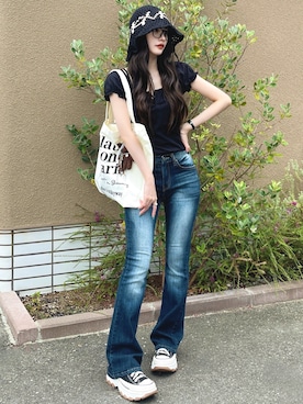 T Λ Eさん(レディース・158cm)の夏コーディネート