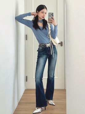 「アイテム（ファッション雑貨）」を使った、T Λ Eさん（レディース・158cm）の夏コーディネート