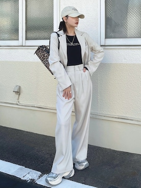 「アイテム（セットアップ）」を使った、T Λ Eさん（レディース・158cm）の冬コーディネート