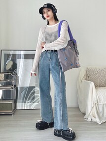 キャナルジーン smilyranma バッグロゴニットジップカーディガン 1716865364_215.jpg