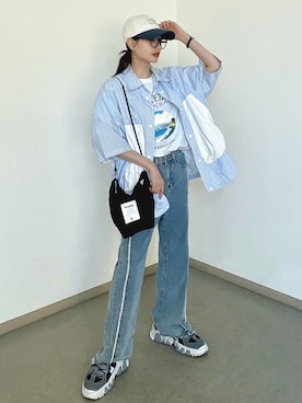 「CEMONEMO（セモネモ）のアイテム」を使った、T Λ Eさん（レディース・158cm）の夏コーディネート