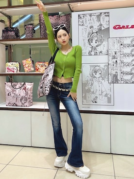 「アイテム（カーディガン/ボレロ）」を使った、T Λ Eさん（レディース・158cm）の夏コーディネート
