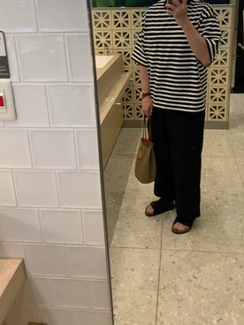 「巾着バッグ」｜「アイテム（財布/小物）」を使った、__ketsujiさん（メンズ・168cm）の夏コーディネート