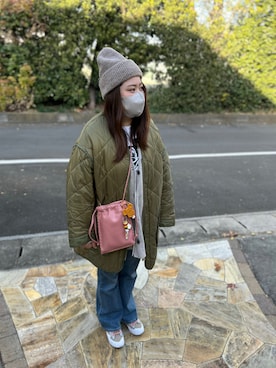 「アイテム（財布/小物）」を使った、3yamaさん（レディース・160cm）の冬コーディネート