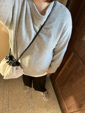 「JIL SANDER（ジルサンダー）のDRAWSTRING SM CROSSBODY（ショルダーバッグ）」を使った、3yamaさん（レディース・160cm）の冬コーディネート