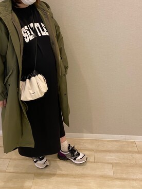 「JOURNAL STANDARD relume（ジャーナルスタンダード　レリューム）のアイテム（モッズコート）」を使った、3yamaさん（レディース・160cm）の冬コーディネート
