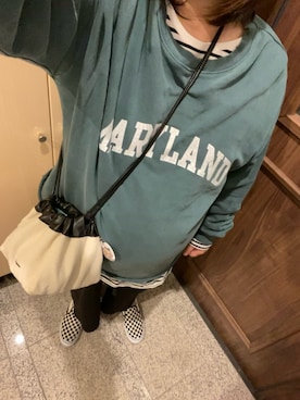 「JIL SANDER（ジルサンダー）のDRAWSTRING SM CROSSBODY（ショルダーバッグ）」を使った、3yamaさん（レディース・160cm）の冬コーディネート