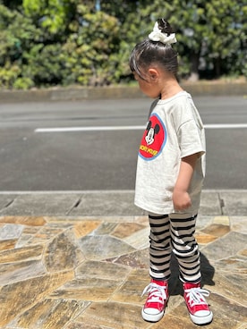 「BREEZE（ブリーズ）のアイテム」を使った、3yamaさん（キッズ・100cm）の春コーディネート