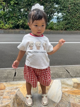 「BREEZE（ブリーズ）のアイテム」を使った、3yamaさん（キッズ・90cm）の夏コーディネート
