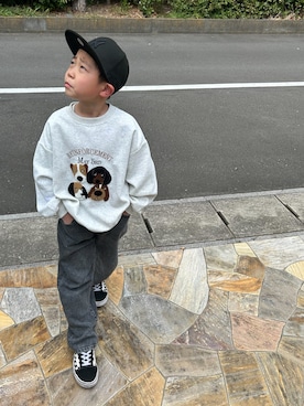 「NEW ERA（ニューエラ）のアイテム（キャップ、ブラック系）」を使った、3yamaさん（レディース・160cm）の春コーディネート