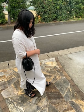「4youstory（フォーユーストーリー）のアイテム（ワンピース）」を使った、3yamaさん（レディース・160cm）の夏コーディネート