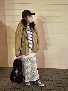 「Handmade（ハンドメイド）のアイテム」を使った、3yamaさん（レディース・160cm）の春コーディネート