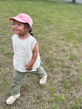 「アイテム（タンクトップ）」を使った、3yamaさん（キッズ・90cm）の夏コーディネート