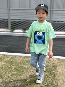 「BRANSHES（ブランシェス）のアイテム」を使った、3yamaさん（キッズ・120cm）の夏コーディネート
