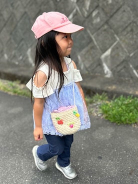 「BREEZE（ブリーズ）のアイテム」を使った、3yamaさん（キッズ・100cm）の夏コーディネート