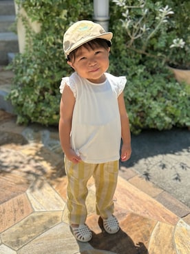 「アイテム（パンツ）」を使った、3yamaさん（キッズ・90cm）の秋コーディネート