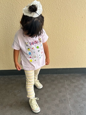 「アイテム（シュシュ）」を使った、3yamaさん（キッズ・90cm）の秋コーディネート
