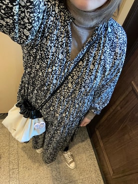 「JIL SANDER（ジルサンダー）のDRAWSTRING SM CROSSBODY（ショルダーバッグ）」を使った、3yamaさん（レディース・160cm）の冬コーディネート